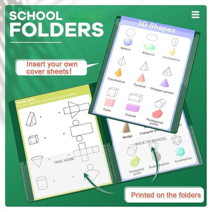 Henoyso 72 Pcs Plastic Take Home Folders with 2 Pockets Parent Teacher Classroom Communication Homework Folder for Students Parent Teacher Connect (Dark Green) - color: Dark Green