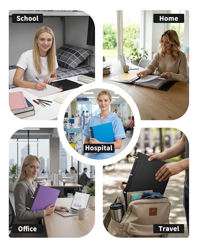 360 Degree Pivotable Binder, Upgraded 3 Ring Binder 1 inch, Flexible Binders 3 Ring, Foldable Three Ring Binders- Green - color: Green, style: 1 PCS Customizable Cover