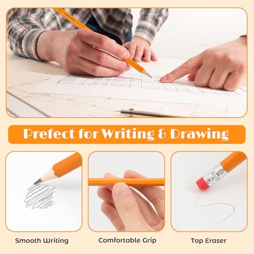 Hapikalor 360 Count Sharpened #2 Pencils with Erasers, Pencils Bulk Pack for School Classroom Teacher Supplies, Graphite Pencils for Writing, Drawing and Sketching, Back to School - size: 360 Count (Pack of 1)