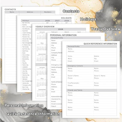 Planner 2026-2027, Weekly and Monthly Academic Planner, Jul 2026 - Jul 2027, 8.5"x11" Large Hardcover Daily Planner Calendar with Tabs for Women, Year Planning Agenda for Teacher and Student (Black) - color: Black