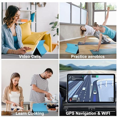 Android 15 Tablet 30GB+128GB+1TB Expand, 2026 10.1 Inch Octa-Core 8000mAh Electronics Tablets with Keyboard Mouse, Gemini AI, 5G WiFi, 1280x800 IPS Touchscreen, GPS, BT5.0, Widevine L1 -Metal Blue - color: Blue