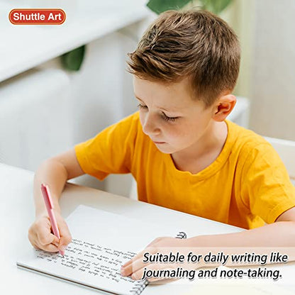 Shuttle Art Ballpoint Pens, 15 Pack Pastel Retractable Black Ink Ball Point Pens, Cute Pens 1.0mm Medium Point Quick Drying for Writing Journaling Taking Notes School Office Home - color: Pastel Barrel--15 Black Ink