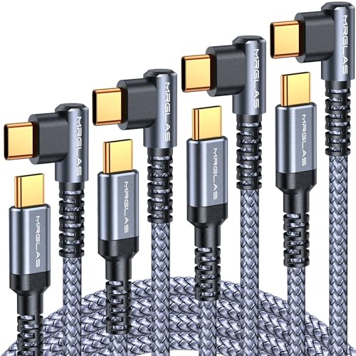 4 Pack USB C to USB C Cable 60W Type C Charger Fast Charging for iPhone 17 | [90°, Gold-Plated]USB C Charger Cable for iPhone 16 15 Pro Max Plus for Samsung S26U S25,iPad Pro,MacBookPro,10+6.6+3.3+1.6FT - color: Grey, size: 10+6.6+3.3+1.6ft