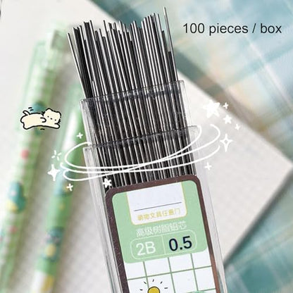 Cute Dinosaur Mechanical Pencil Set Includes 0.5mm and 0.7mm Pencils with Lead Refills and Erasers, Green Kawaii Mechanical Pencil for Women Girl Men Boy Office School Supplies (Dinosaur) - color: Dinosaur