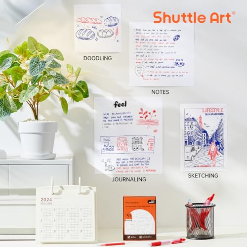 Retractable Gel Pen Refills, Shuttle Art 30 Pack Red Rollerball Gel Ink Pens Refills, Bulk Set, 0.7mm Fine Point for Writing Journaling Taking Notes School Office Home - color: Red, size: 30 Count (Pack of 1)