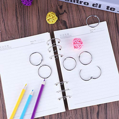 Antner 1.5 Inch (48 Pack) Loose Leaf Binder Rings, Nickel Plated Metal Book Rings Binding Rings Keychain Key Rings Index Card Rings Flashcard Rings Paper Rings for Office School Home - size: 1.5 Inch-48 Pieces