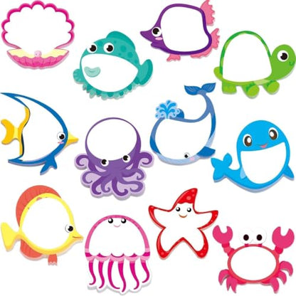 Fancy Land 24 Pads Cute Sticky Notes Cartoon Animal Pattern Sticky Notes for Teachers Classrooms 720 Sheets Memo Pads Teacher Appreciation Gift Home Office Supplies Ocean - style: Ocean