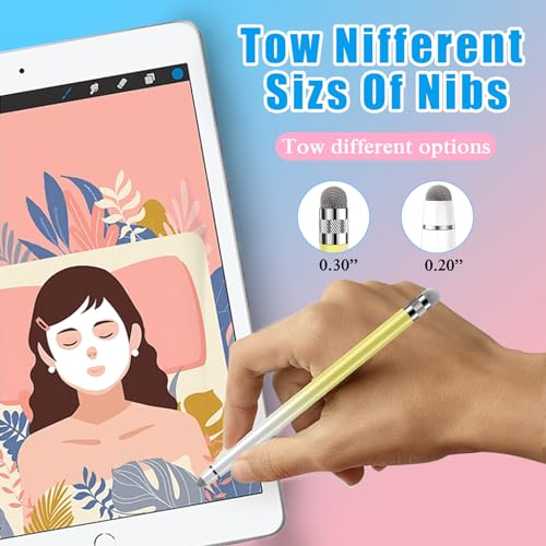 Bopomofo 10PCS Stylus Pen for Touchscreen,High Sensitivity & Precision | Metal Barrel,Fiber Tip,No Charging,Compatible with iPhone iPad Android Microsoft Surface Nintendo Switch Touch Screen - color: W-Purple/Pink/Blue/Green/Yellow