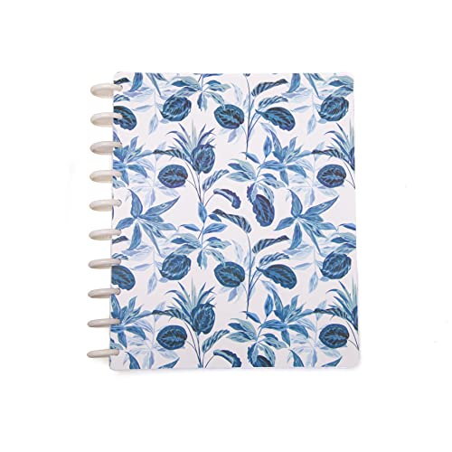 Talia Discbound Notebooks, Planner, Customizable, (Blue Floral, Midsize 18629 (7.5in x 9.75in)) - color: Blue Floral, size: Midsize (7.5in x 9.75in)