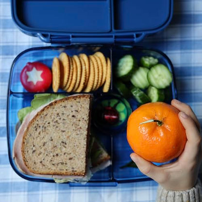 Yumbox Go Leakproof Bento Lunch Box, 5 Compartments, Oslo Blue | Deep Portioned Tray | Removable Silicone Gasket | Lightweight Construction | Fits Most Lunch Bags | Easy-Clean Design - color: Oslo Blue (dark blue)