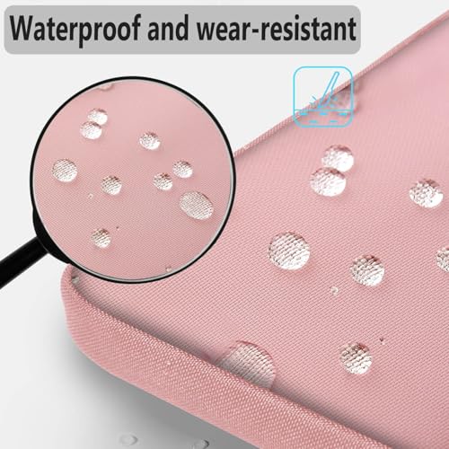Hseok Laptop Shoulder Bag 13-14 inch Shockproof Water-Resistant HandBag with Small Case Compatible with MacBook Pro/Neo 14" M5/M4/M3/M2/M1, Mac Air/Pro 13.3", XPS 13/14, Most 13"-14" PC,Pink - color: Pink, size: 13"-14"