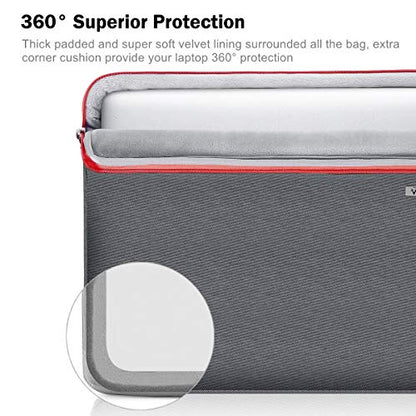 Voova Laptop Sleeve Case 15.6 16 Inch with Handle, 360° Protective Waterproof Slim Computer Bag Cover Compatible with MacBook Pro M2/M3/M4 16, HP Acer Lenovo Yoga ThinkPad Asus Laptop, Grey - color: Grey, size: 15.6-16 Inch