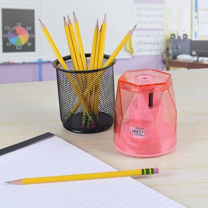 Westcott iPoint® GEM Battery Pencil Sharpener, Pink (00578) - color: Pink