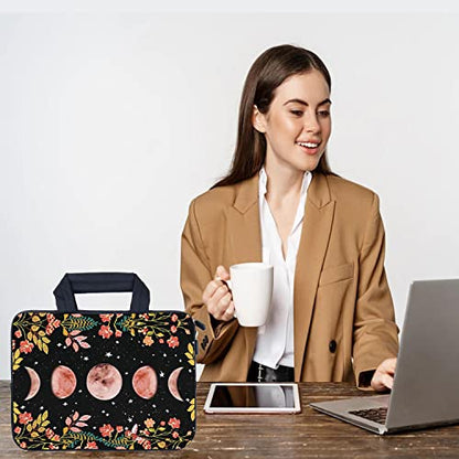 AMARY Laptop Sleeves 11.6" 12" Laptop Handle Bag Neoprene Notebook Carrying Pouch Chromebook Sleeves case (Flowers Moon) - color: Flowers moon