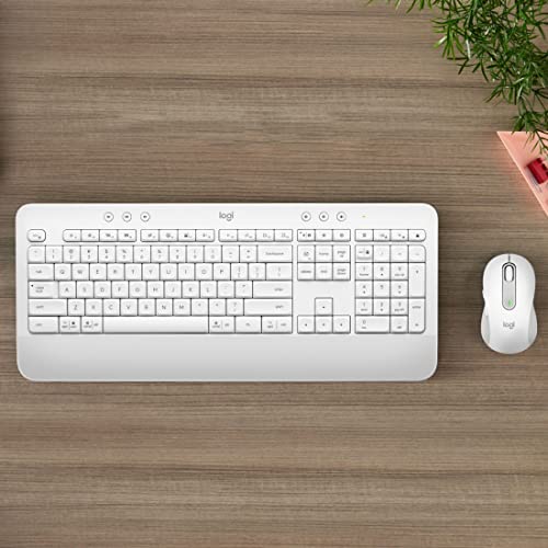 Logitech Signature MK650 Combo for Business Keyboard and Mouse - Off-White | Logi Bolt, Bluetooth, SmartWheel, for Business, Globally Certified, Windows/Mac/Chrome/Linux - color: Off White, style: Combo w. Small Mouse