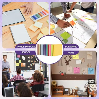 (18 Pads) Sticky Notes 3x3 inch, Self-Stick Note Pads, 18 Colorful Sticky Notes for School Supplies or Office Supplies