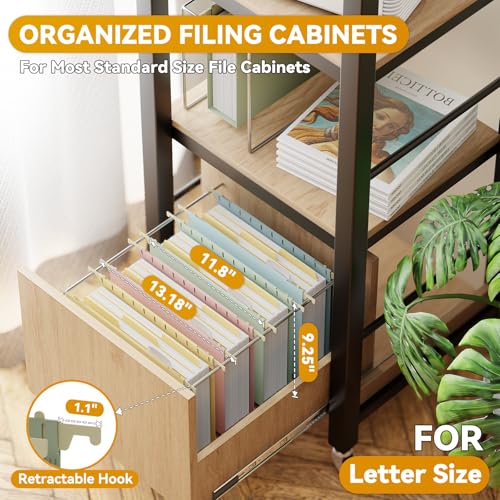 Plastic 2" Expandable Extra Capacity Hanging File Folder Letter Size | Heavy Duty File Folder with Tabs,Reinforced Job File Cabinet Folders,12 Pack Pastel Hang Folder for File Box Drawers Frame - size: 2" Expansion