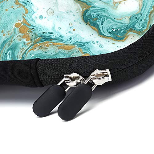 Green Marble Neoprene Laptop Case - 11.6" to 12.2" Fits MacBook Air, Samsung, Acer, HP - Two Pockets, Handle, Ultrabook & Chromebook Sleeve - color: Green marble