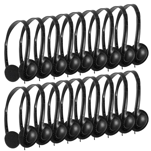 CN-Outlet Wholesale Kids Headphones in Bulk 25 Pack for School Classroom Students Children and Adults - Black - color: Black, size: 25 PACK