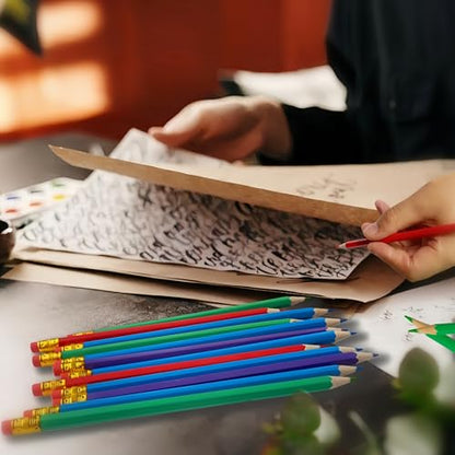 24 Pcs Erasable Checking Pencils, Pre-Sharpened, for Marking, Coloring, Tests, Grading, Office, (Green) - color: Green