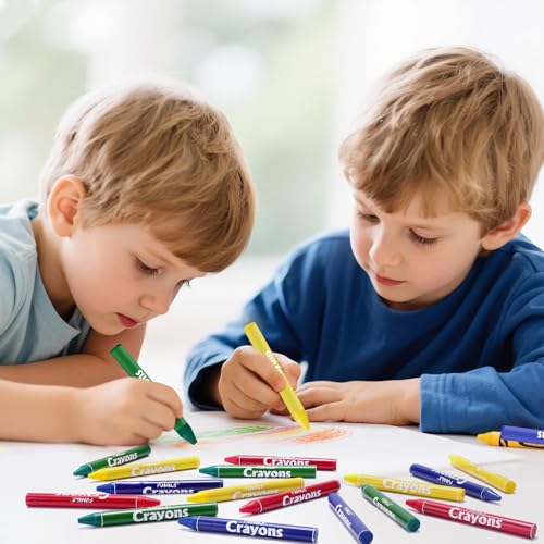 FUMILE 1600 Count Crayon (400 Sets of 4 Colors), Crayons Bulk Individual Packs, Non-Toxic Mini crayons for Kids Party Favors, Restaurants, School Supplies, Travel and More Events - style: 1600 count
