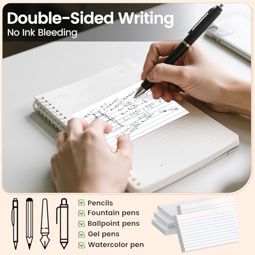 Index Cards 3x5 Inch, 500sheets, Flash Cards,Ruled Lined White Note Cards Paper For Studying, Schools Supplies, College, Office And Home Organization, Note Taking Supplies - color: White-10