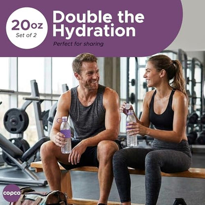 Copco – Hydra Hydra Water Bottle – 20 oz - Purple, Set of 2 - color: Purple