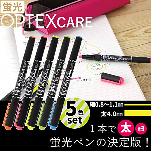 Zebra WKCR1-5C Highlighter, Optex Care, 5 Colors - color: Set of 5 colors
