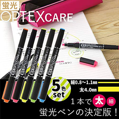 Zebra WKCR1-5C Highlighter, Optex Care, 5 Colors - color: Set of 5 colors