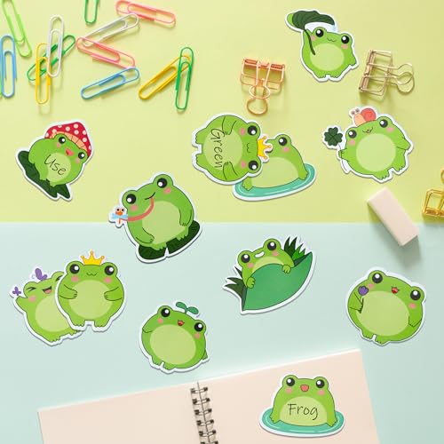 Xqumoi 30 Pack Frog Sticky Notes, Total 600 Sheets, Cute Cartoon Frog Self Sticky Notepads Writing Memo Pads Animal Page Marker for Office School Student Birthday Party Favors Goodies Bag Fillers - style: Frog