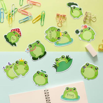 Xqumoi 30 Pack Frog Sticky Notes, Total 600 Sheets, Cute Cartoon Frog Self Sticky Notepads Writing Memo Pads Animal Page Marker for Office School Student Birthday Party Favors Goodies Bag Fillers - style: Frog
