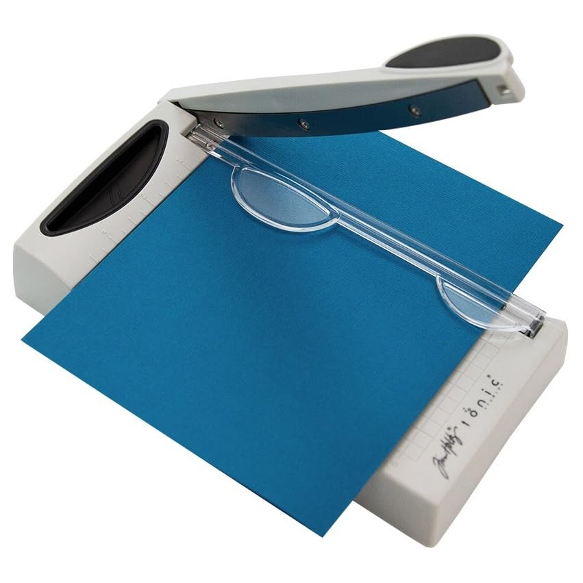Tim Holtz Mini Paper Cutter - Small Portable Guillotine Paper Trimmer for Crafts, Photo Paper, and Card Making - 6.25 Inch Cutting Length with Ruler and Grid Lines - size: Mini 6.25"