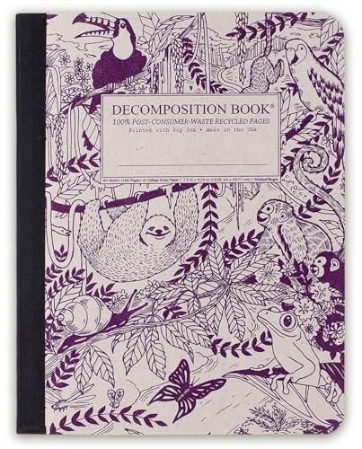 Decomposition Rainforest College Ruled Composition Notebook - 9.75 x 7.5 Journal with 160 Lined Pages - Notebooks for School Supplies, Home & Office - 100% Recycled Paper - Made in USA - color: Rainforest