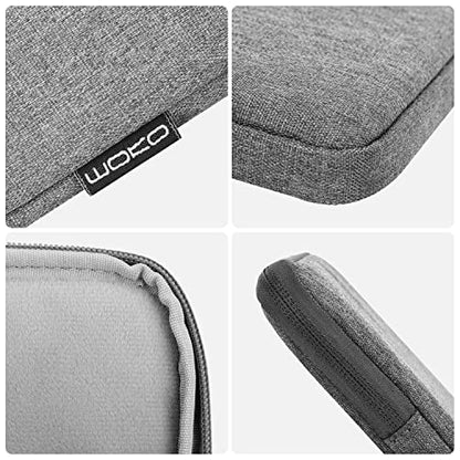 MoKo 7-8 Inch Tablet Sleeve Bag, Polyester Pouch Cover Case Fits iPad mini (A17 Pro) 8.3" 2024, iPad mini 6/5/4/3/2/1, Samsung Galaxy Tab S2 8.0, Tab A 8.0, ZenPad Z8s 7.9,Light Gray - color: Light Gray, size: 7-8 inch