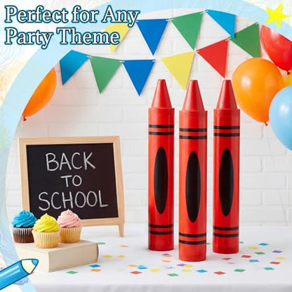 Gersoniel Red 15" Giant Crayon, Jumbo Non-Toxic Coloring Crayon for Back to School, Large Art Projects & Festival Art Events, Draw on Paper & Walls - color: Red