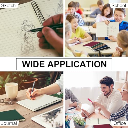 Yahenda Spiral Notebook College Ruled Journals Notebooks Lined 8.3 x 5.5 Inch Note Books Bulk A5 Writing Notebooks Thick Paper Notebook for Office Business School Supplies (Classic Colors,54 Pcs) - color: Classic Colors