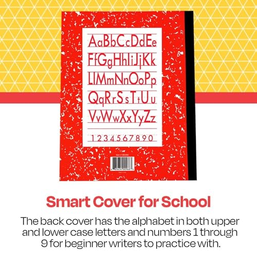 School Smart Skip-A-Line Composition Books - Grade 3, 50 sheets, Red - size: 50 Sheets/100 Pages - Grade 3