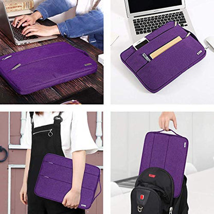 Voova 13 13.6 Inch Laptop Sleeve Case Compatible with MacBook Air 13 M1/M2/M3/M4 2020-2025, MacBook Pro 13/14, IPad Air/Pro 13, Waterproof Slim Computer Bag Cover with Handle, Purple - color: Purple, size: 12.6-13.6 Inch