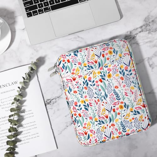 TiMOVO 9-11" Tablet Sleeve Bag for iPad 11-inch A16 2025, iPad 10.9"/10.2"| Air 11 Inch/5th/4th Gen. 10.9", Galaxy Tab A9+/A11Plus 11", Protective Bag with Pocket, Flowers - color: Ac-Flowers, size: 9-11 Inch