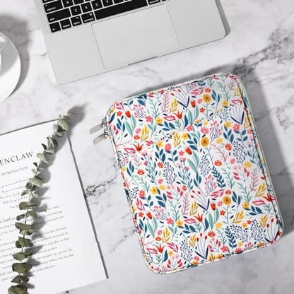 TiMOVO 9-11" Tablet Sleeve Bag for iPad 11-inch A16 2025, iPad 10.9"/10.2"| Air 11 Inch/5th/4th Gen. 10.9", Galaxy Tab A9+/A11Plus 11", Protective Bag with Pocket, Flowers - color: Ac-Flowers, size: 9-11 Inch