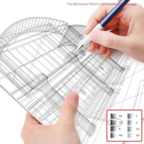 1000 Pieces 0.5mm Lead Refills Graphite Mechanical Pencil Lead - Strong 2B, Break-Resistant for Smooth Writing & Drawing, Compatible with Most 0.5mm Mechanical Pencils(Length 6cm)