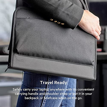 Belkin Always-On Protective Laptop Sleeve w/Dual Storage Pockets & Shock-Resistant Design for Device Protection - Fits 11in to 12in Laptop, Tablet, Chromebook, iPad, & MacBook - Travel & Daily Use - size: 11"-12", style: Always-On
