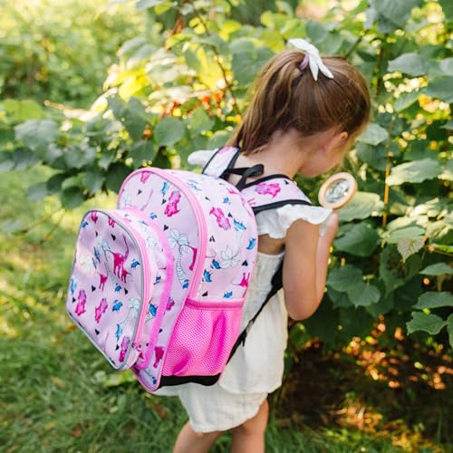 Wildkin JumpOff Jo 12-inch Kids Backpack – Lightweight, Durable Toddler Bag - Pink Dino - color: Pink Dino