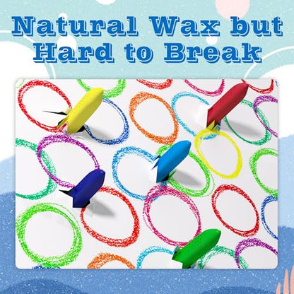 Triangle Jumbo Toddler Crayons 12 Count, Non Toxic Unbreakable Crayons, Easy-Grip Washable, Safe Coloring Gifts for Babies and Children - color: Strip