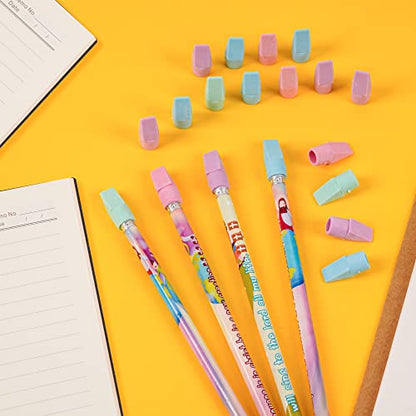 500 Pack Pencil Eraser Caps Pastel Colors Latex Free Pencil Pencil Eraser Toppers Arrowhead Caps Erasers for School Supplies,Light Color - color: Light Colour