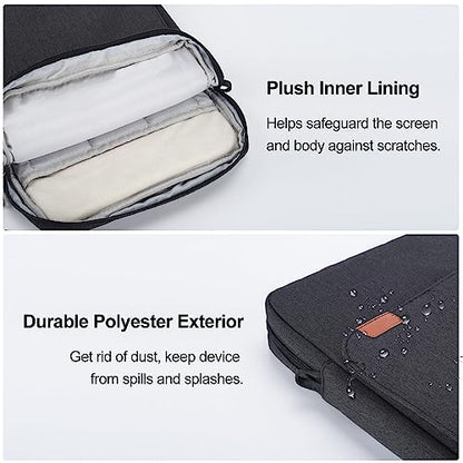 12.9 Inch Tablet Laptop Sleeve for Macbook Pro 14.2 Inch/Air 13.6"/Neo 13,Samsung Galaxy Tab S11 S10 S9 Ultra 14.6",iPad Pro 13 M5 M4/Air 13 M4 M3 M2/Pro 12.9 Carrying Case,Surface Laptop 13.8"-Black - color: Black