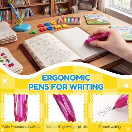 6 Pack Write Pencil, Learning Writing Infinite Pencil, NO-Sharpening Ergonomic Pencils for Kids &Arthritis, Corrects Writing Posture, Suitable for Home Office School Use