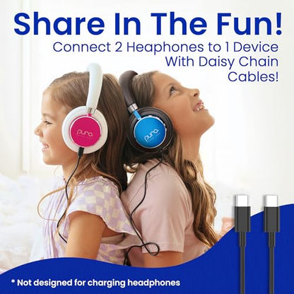 Puro Sound Labs Kids Wireless Headphones – Volume-Limiting 85dB, Built-In Mic, Studio-Grade Sound, 20-Hour Battery Life, Comfortable Fit & Easy to Connect Kids Bluetooth Headphones – BT2200 Plus, Blue - color: Blue