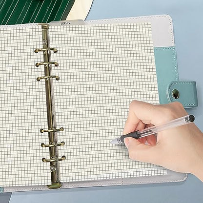 Grid Square Spiral Notebook Refill,A5 Planner Inserts 6 Ring Binder Refill, for Filofax, 90 pages double sided printed, Harphia(A5 5.59 x 8.27'',Gridsquare) - color: Grid Square, size: A5
