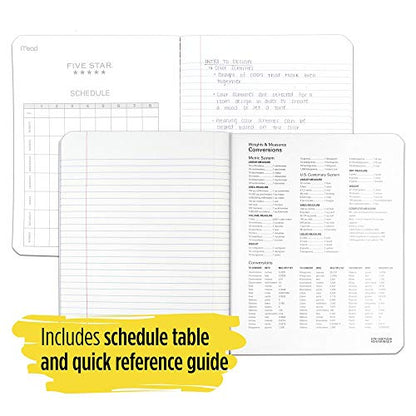 Five Star Composition Notebook, College Ruled Comp Book, Writing Journal, Lined Paper, Home School Supplies for College Students & K-12, 100 Sheets, 9-1/2" x 7-1/2", Yellow (09120AC6) - color: Yellow